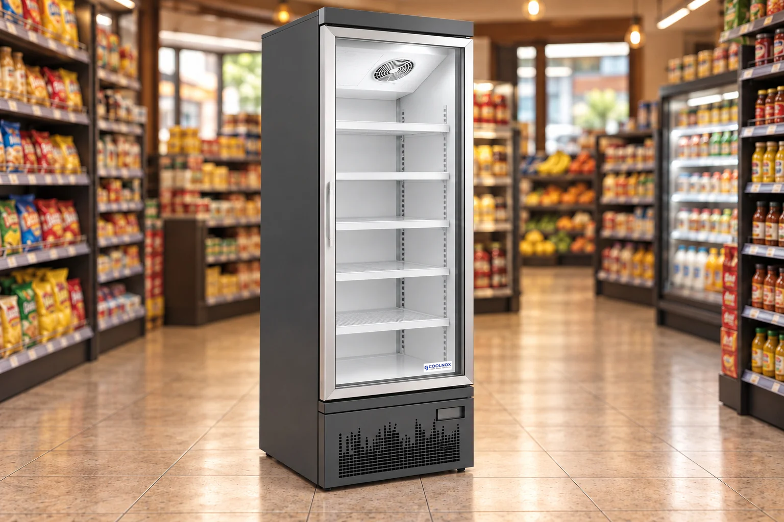 2-Foot Glass Door Cooler — 1 door · Built-in configuration illustration