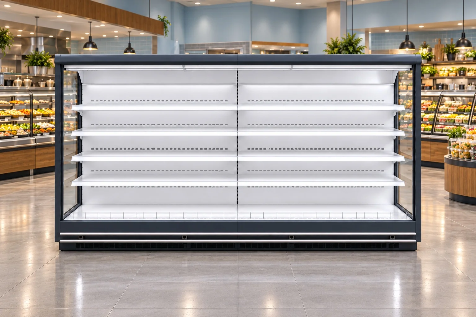 12-Foot Open Shelf Refrigerator — 12 ft · Remote configuration illustration