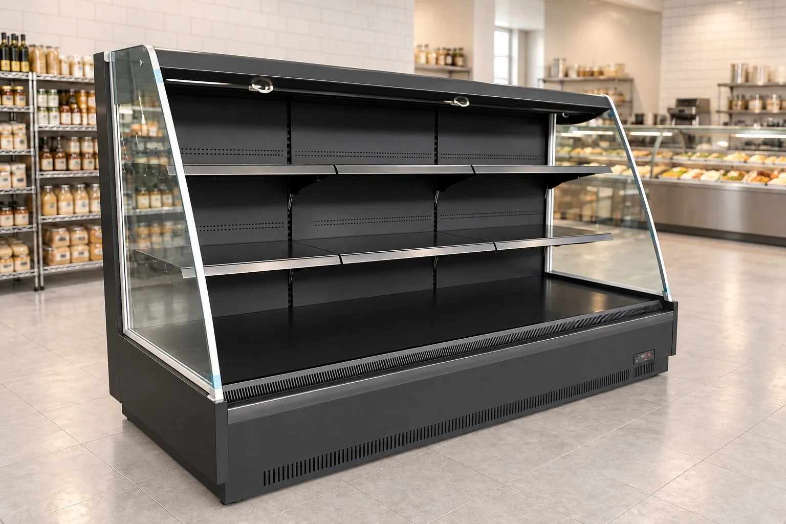 6-Foot Low Open Shelf Refrigerator — 6 ft · Remote configuration illustration