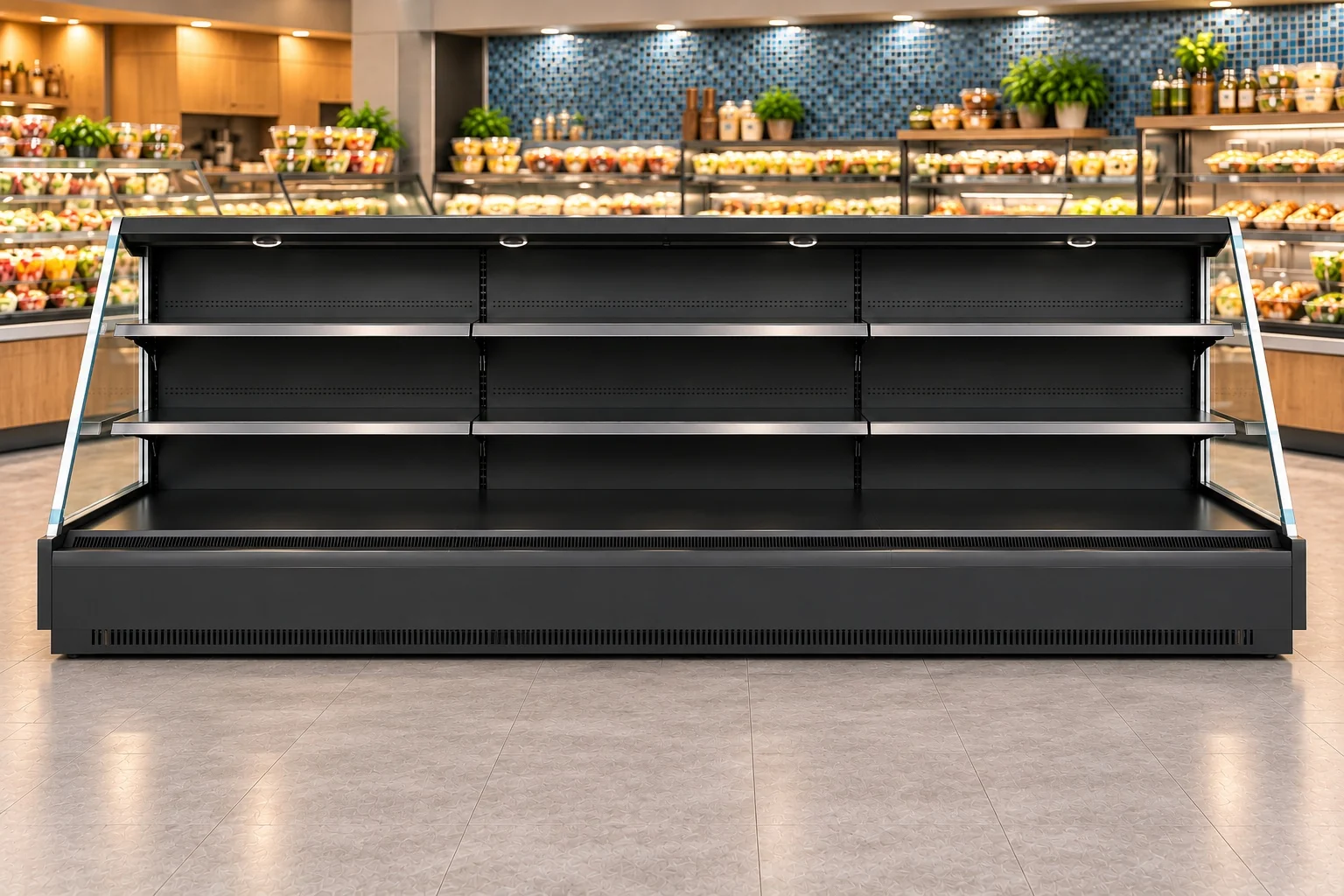 12-Foot Low Open Shelf Refrigerator — 12 ft · Remote configuration illustration