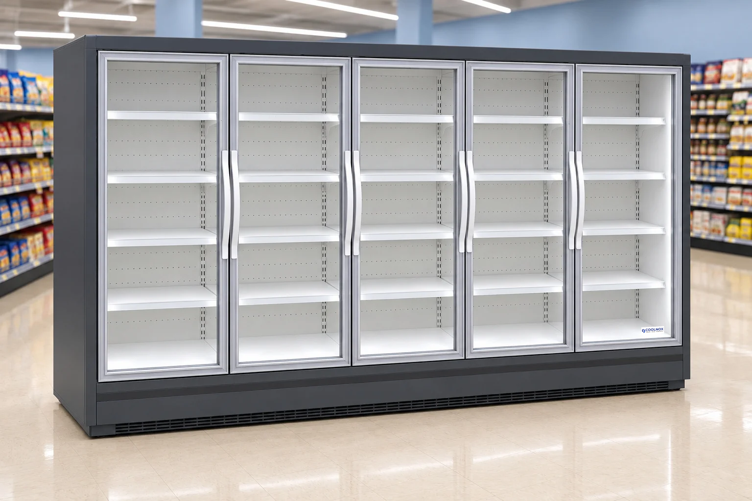 10-Foot Glass Door Multideck Refrigerator — 5 door · Remote configuration illustration