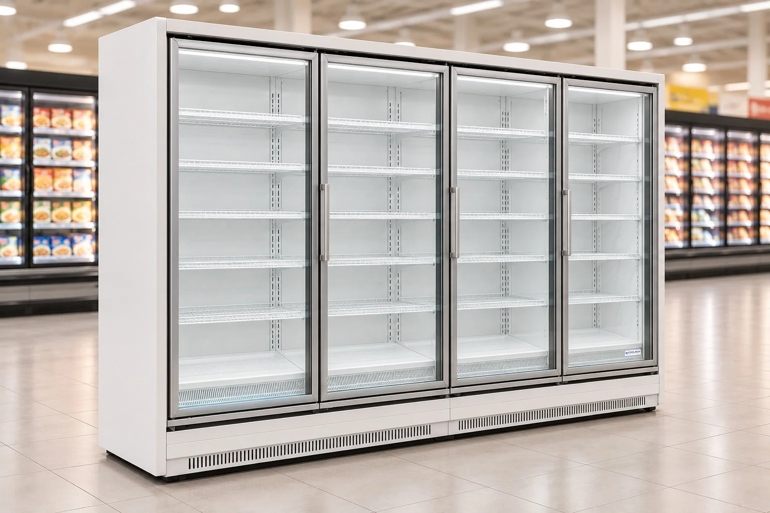 10-Foot Glass Door Display Freezer — 4 door · Remote configuration illustration