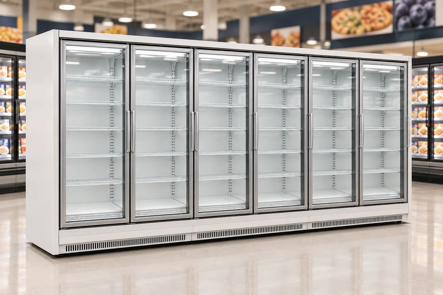 15-Foot Glass Door Display Freezer — 6 door · Remote configuration illustration
