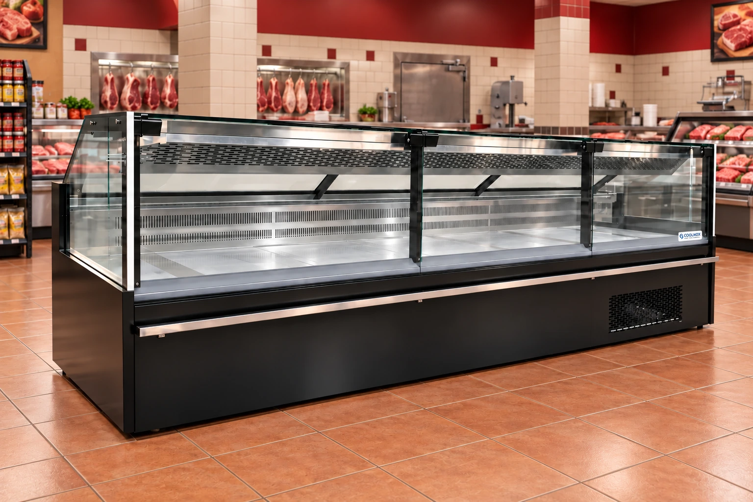 10-Foot Gravity Service Meat Display Cooler — 10 ft · Remote configuration illustration