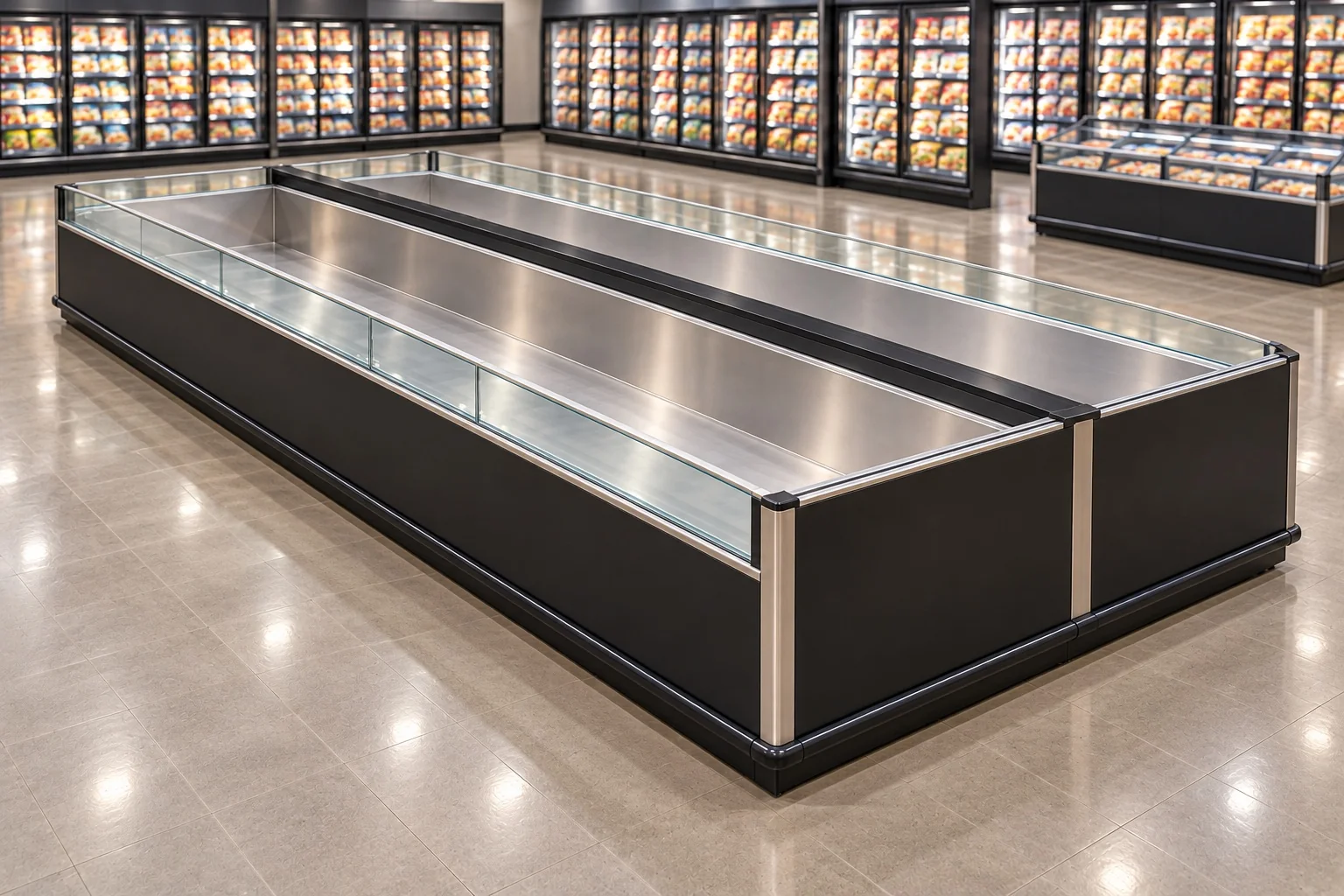12-Foot Island Bunker Freezer — Model GHL-37SF · Middle 12 ft configuration illustration