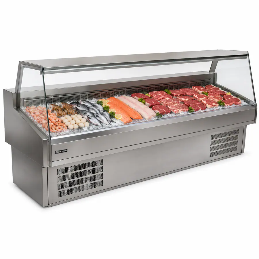 Meat department display case