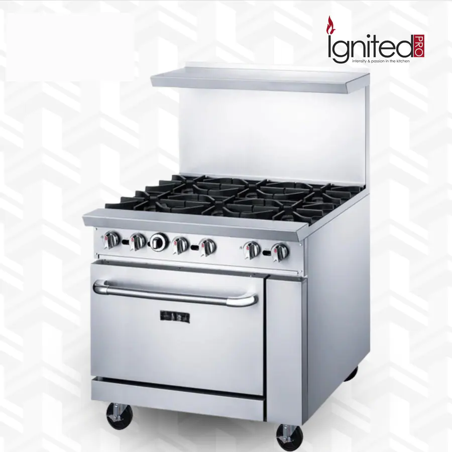 36" Gas Range with Six (6) Open Burners