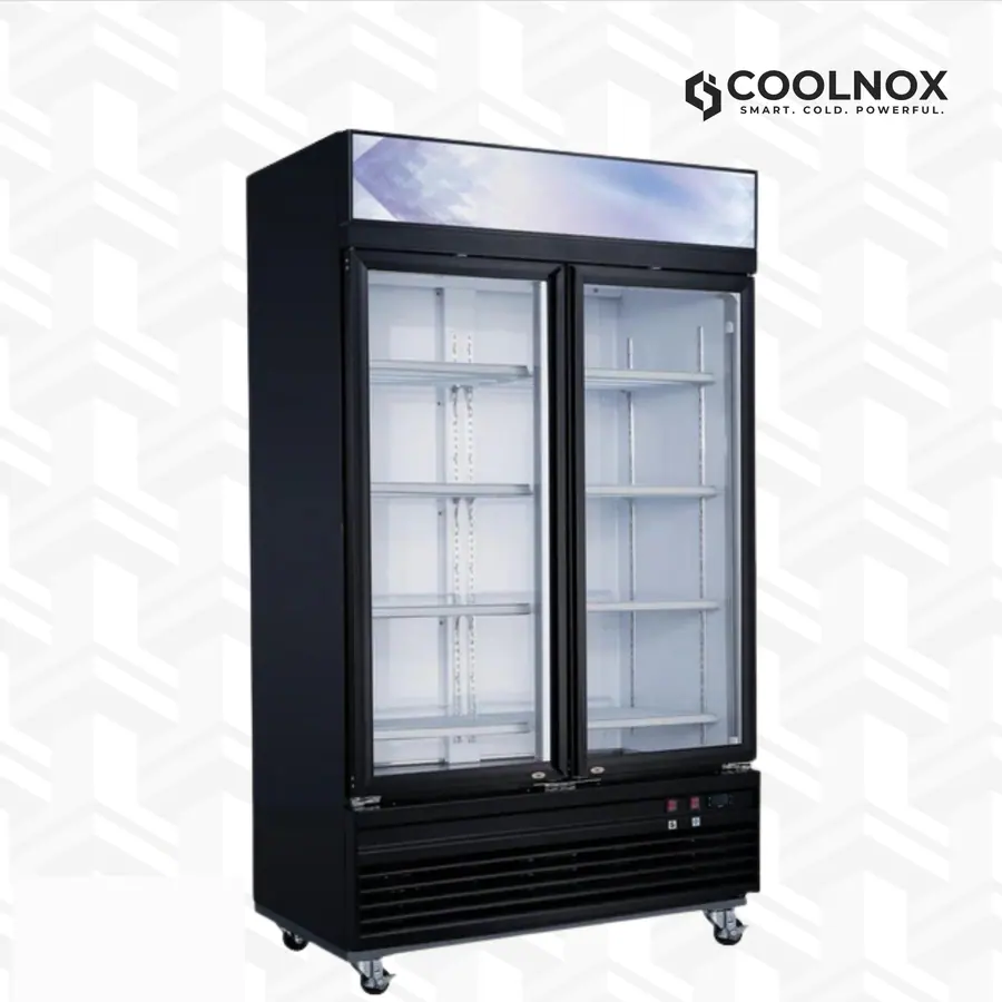 Commercial Glass Swing 2-Door Merchandiser Freezer